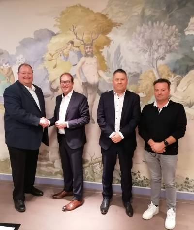 Hermann Hein, Alexander Dobrindt, Bodo Wikirchen und Peter Brckner 