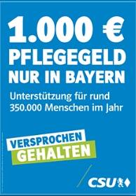 1000 EURO Pflegegeld