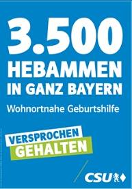 3500 Hebammen in ganz Bayern