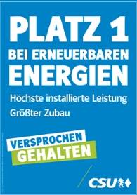 Platz 1 Erneuerbare Energien