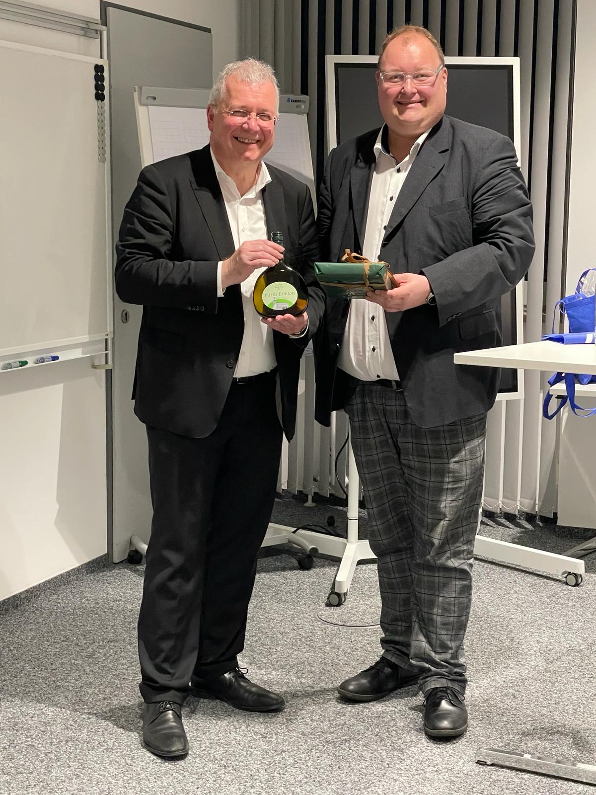 Markus Ferber (MdEP) und Hermann Hein (Vorsitzender MU Frth)